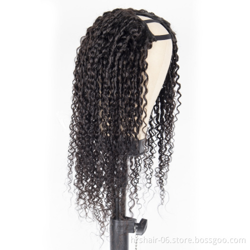 Wholesale 10 180 250 Density 100% Human Hair Brazilian Hair Upart Wigs for Black Woman,Pixie Cut Wig Natural Color
